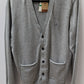 Penguin Light Grey Button Up Knit Cardigan Sweater