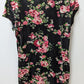 No Boundaries Black Floral Snug Tee Dress