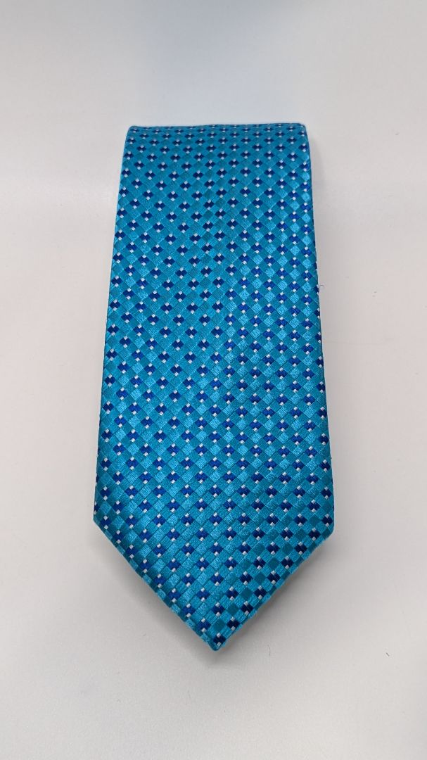 Michael Kors Light & Dark Blue Patterned Necktie