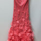 Jovani Pink Sequin/Beaded Floral Formal Dress