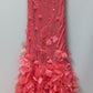 Jovani Pink Sequin/Beaded Floral Formal Dress