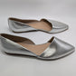 Franco Sarto Silver Cutout Pointed Toe Flats