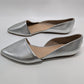 Franco Sarto Silver Cutout Pointed Toe Flats