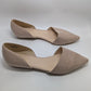 Nine West Beige Pointed Toe Suede Flats