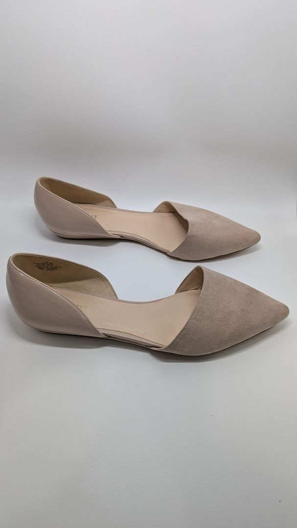 Nine West Beige Pointed Toe Suede Flats