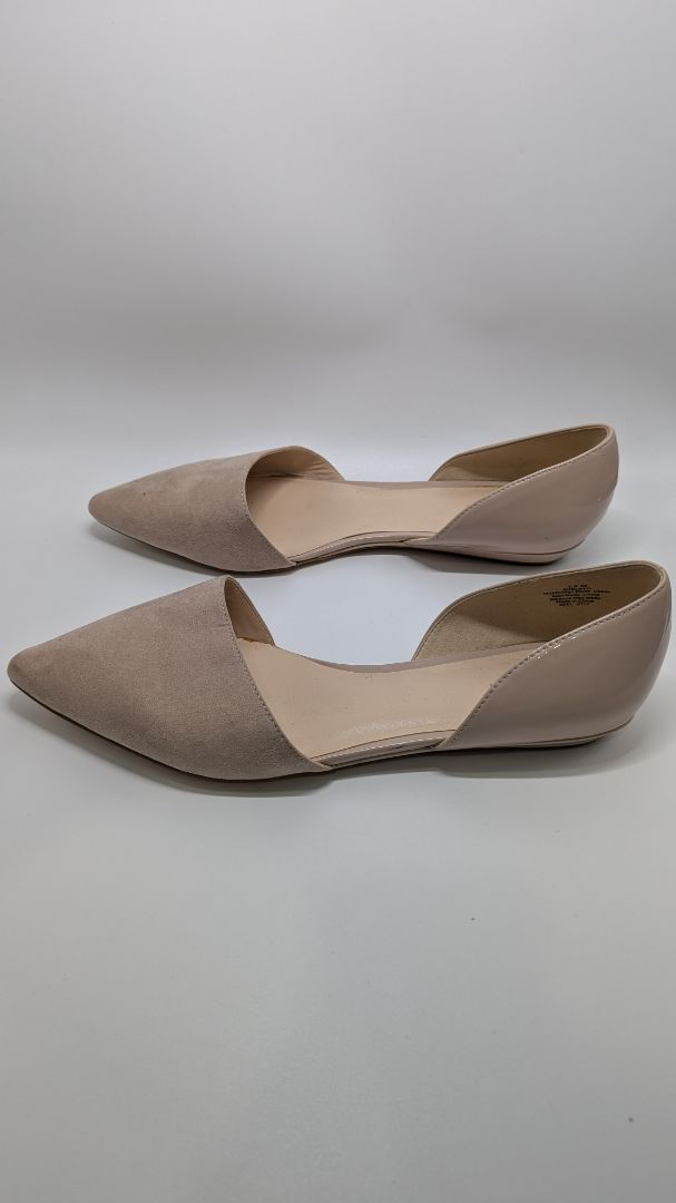 Nine West Beige Pointed Toe Suede Flats