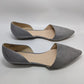 Nine West Grey Pointed Toe Suede Flats