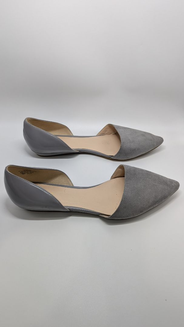 Nine West Grey Pointed Toe Suede Flats