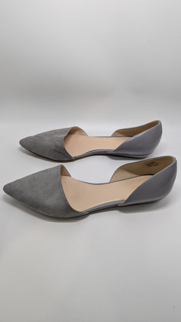 Nine West Grey Pointed Toe Suede Flats