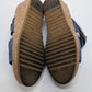 Dr. Sholl's Navy/Brown Platform Cork Wedges