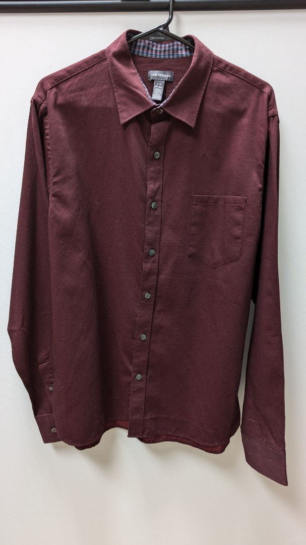 Van Heusen Burgundy Button Up Shirt