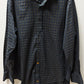 Thomas Dean Navy/Brown Plaid Button Up Shirt