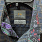 Thomas Dean Navy/Brown Plaid Button Up Shirt