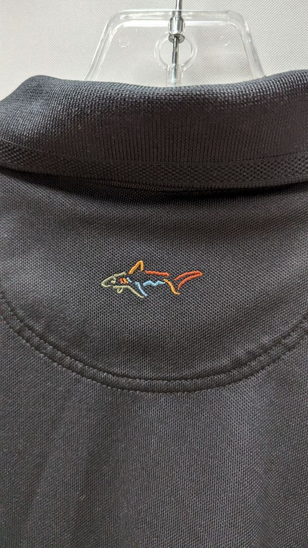 Greg Norman "Play Dry" Black Polo Shirt