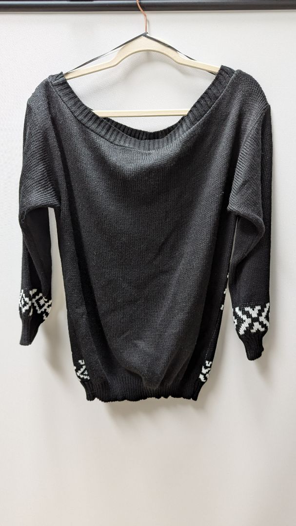 boohoo Black "Festive AF" Holiday Sweater