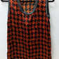 FLYNOW Dark Orange/Black Sleeveless Blouse