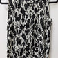 joie Black/White Sleeveless Pleated Blouse