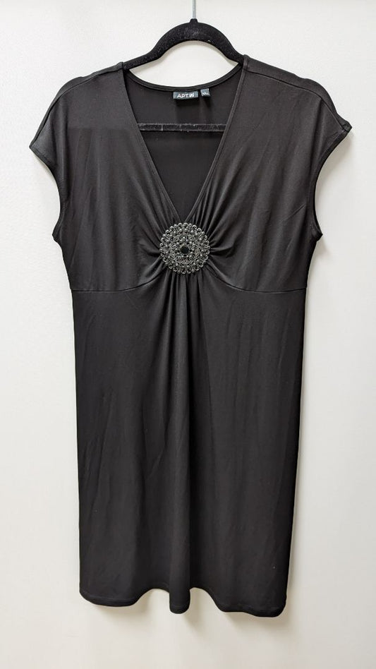 Apt. 9 Black Metal Brooch Shift Dress