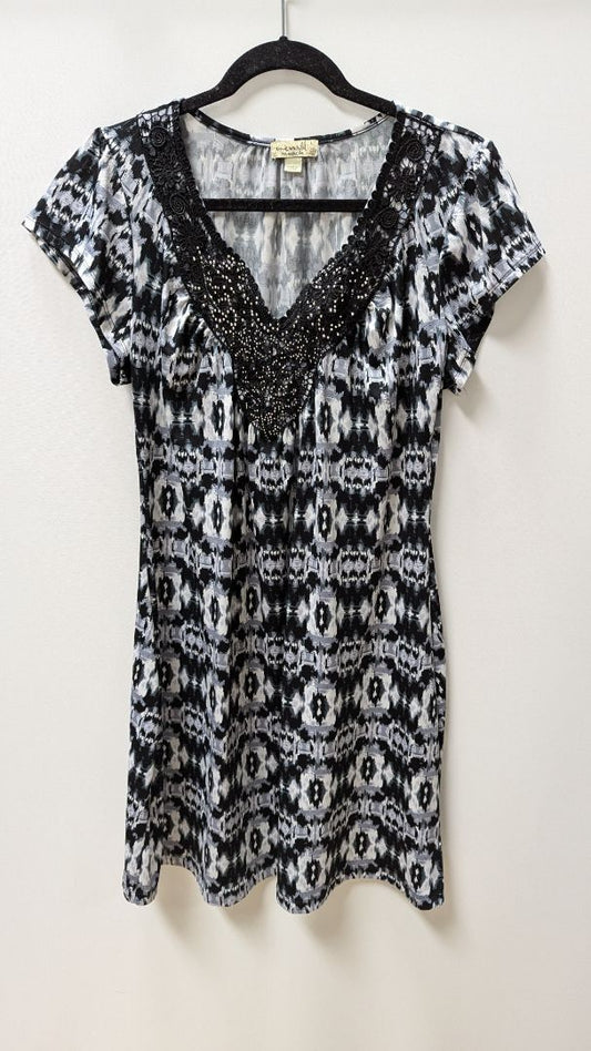 oneworld Black/White Patterned Midi Dress