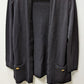 St. John Basics Black/Gold Open Front Cardigan