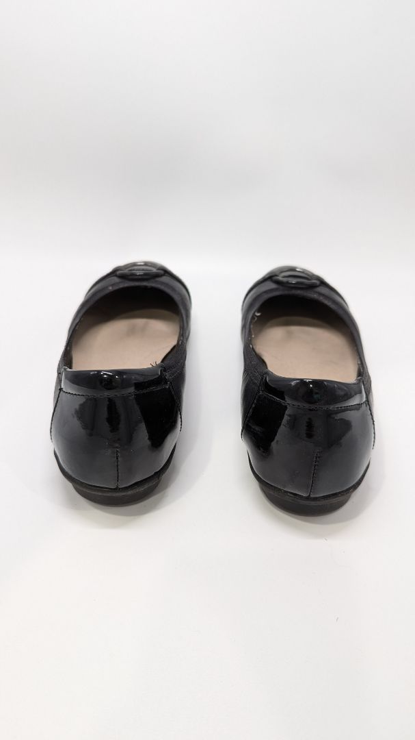 Collection by Clarks Black Faux Leather Flats