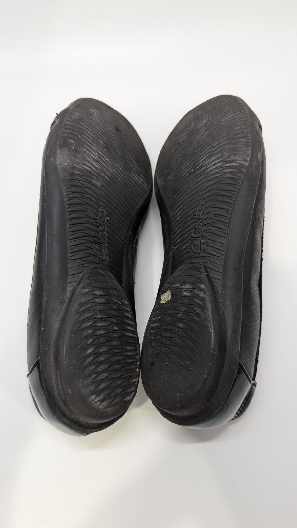 Collection by Clarks Black Faux Leather Flats