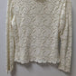 Coldwater Creek White Lace Turtleneck Blouse