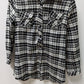 The Hanger Black/White Plaid Button Up Flannel Shirt