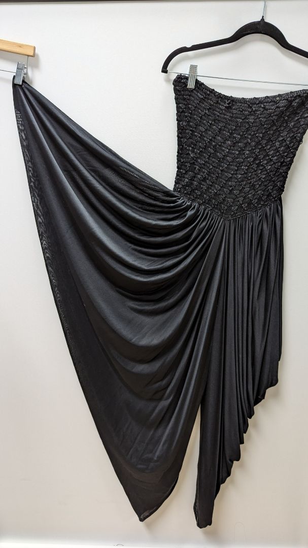 Black Strapless "Genie" Palazzo Jumpsuit