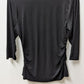 Vince Camuto Black 3/4 Sleeve Ruched Blouse