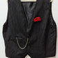 Spirit Halloween Black/White Striped Costume Vest