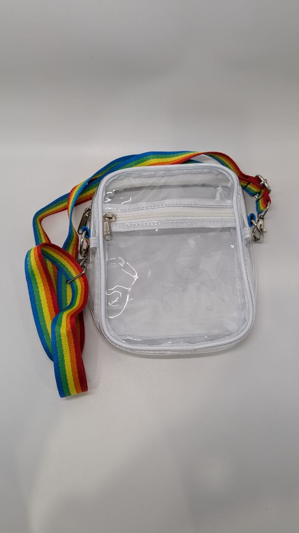 Veluckin Clear/Rainbow Crossbody Purse