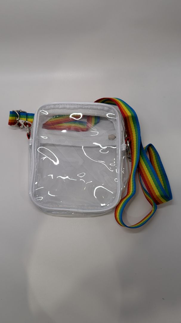 Veluckin Clear/Rainbow Crossbody Purse