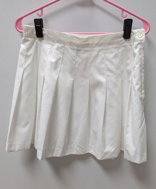 HEAD White Thin Pleated Skirt