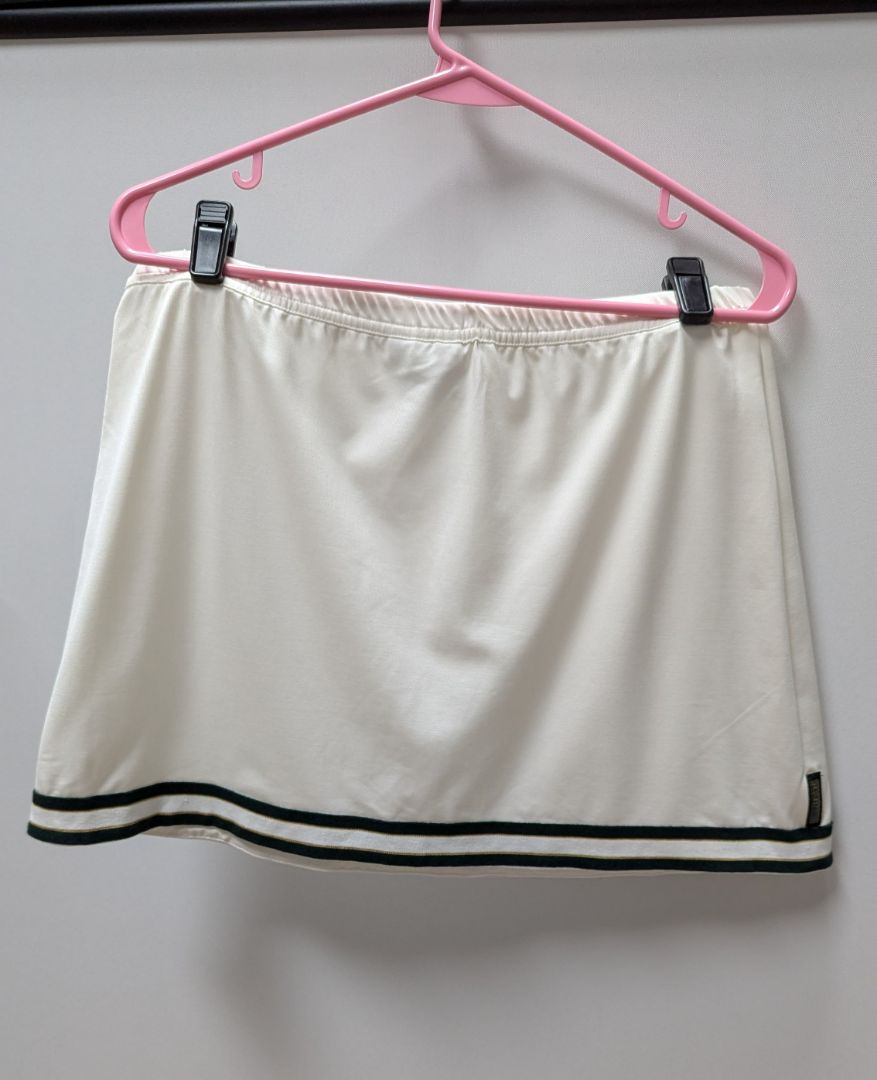 Tail Tech White/Dark Green Trimmed Active Skirt