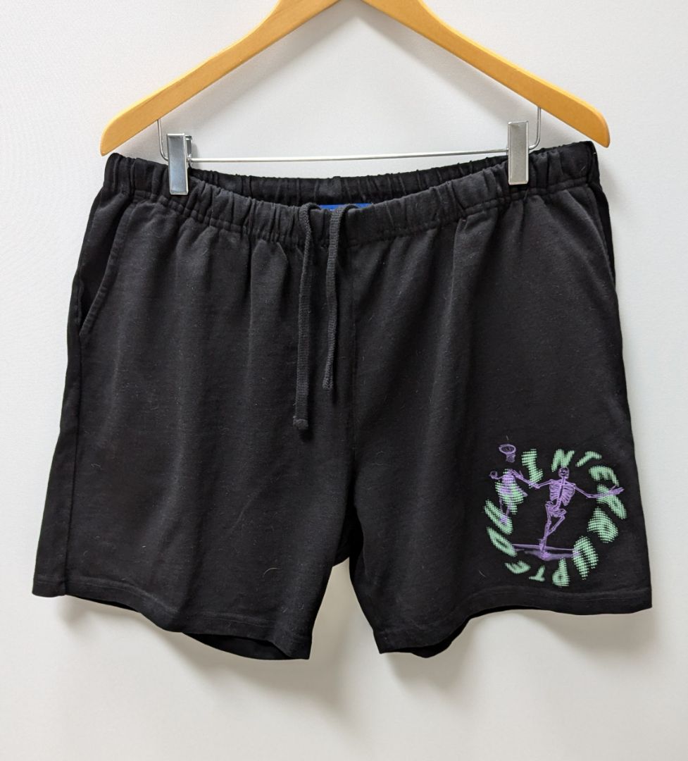 Uninterrupted Black/Purple Skeleton Active Shorts