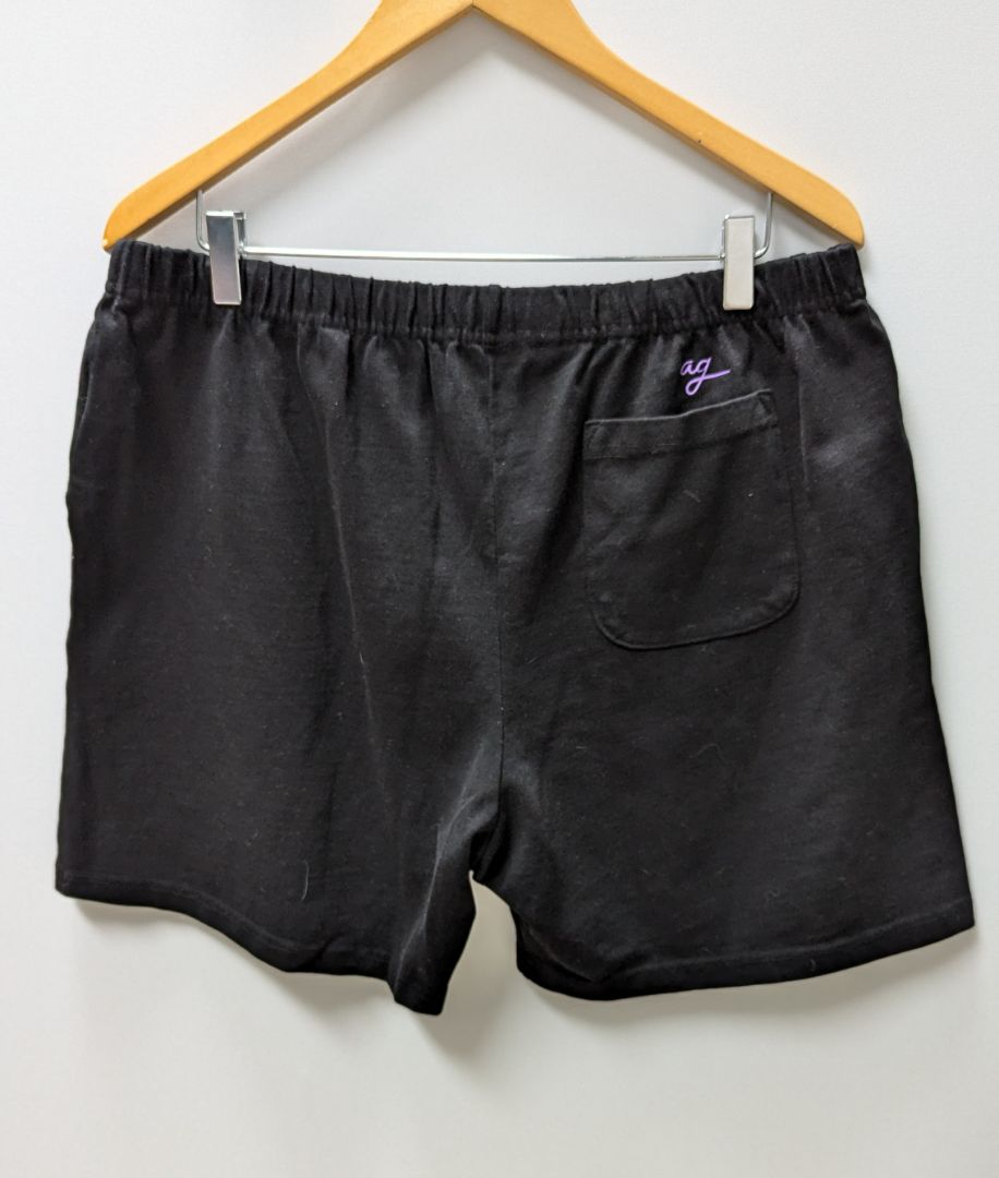 Uninterrupted Black/Purple Skeleton Active Shorts