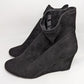 Lane Bryant Black Suede Ankle Boots
