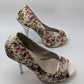 Modesta Ivory Floral Platform Heels