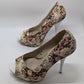 Modesta Ivory Floral Platform Heels