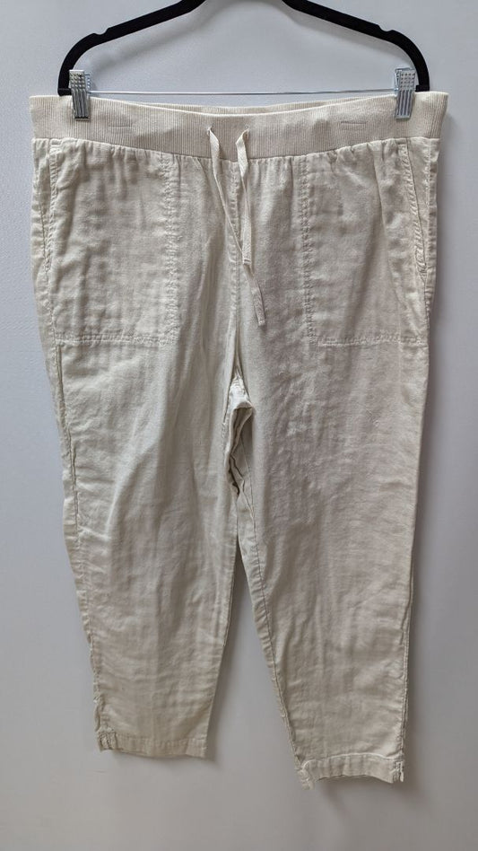 J.Jill Light Beige Linen Casual Pants