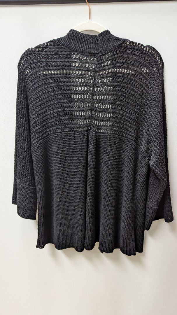 Alfani Woman Black Knit Heavy Cardigan Sweater