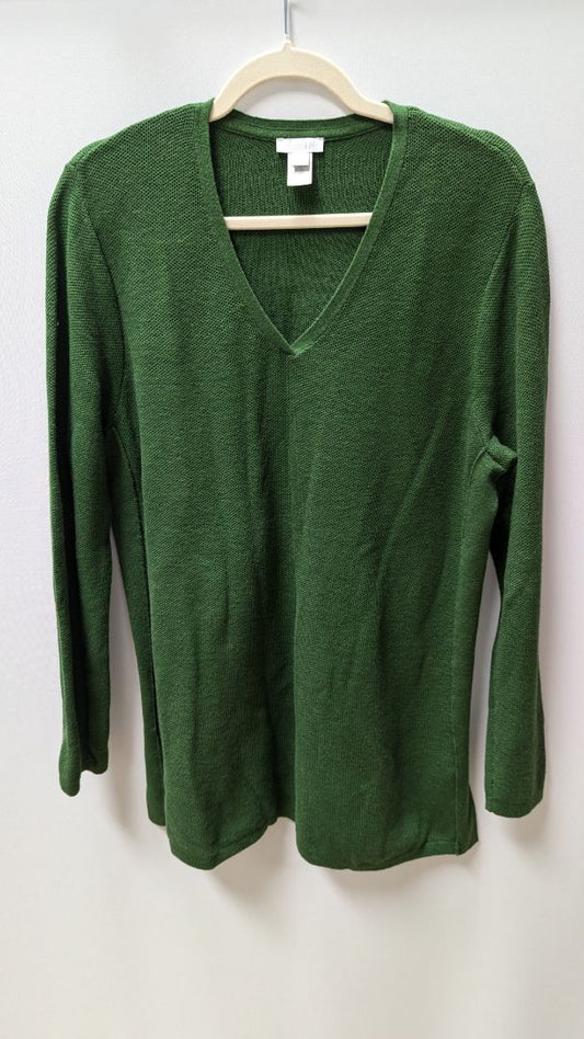 J.Jill Green Knit Silk & Wool Sweater