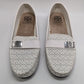 daisy fuentes White Monogram Loafers