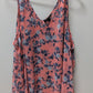 Lane Bryant Pink/Blue Floral Sleeveless Blouse