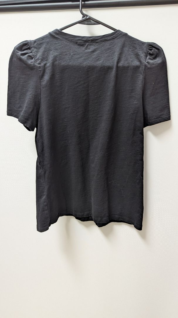 INC Black/Silver Sequin Neckline Tee