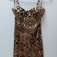 Femme Luxe Brown Animal Print Mini Dress