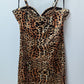 Femme Luxe Brown Animal Print Mini Dress