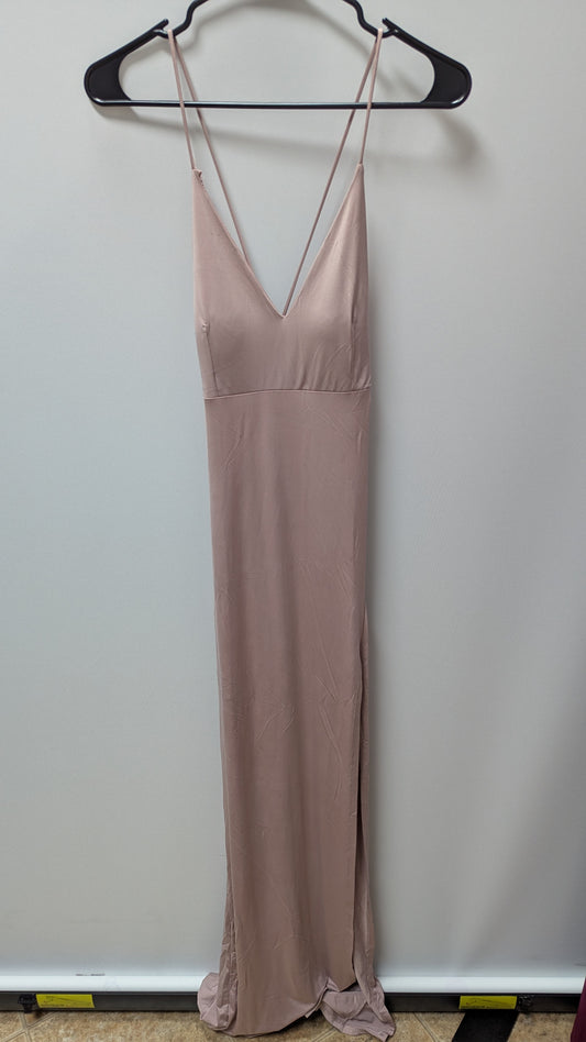 Lovely Day Nude Empire Maxi Dress