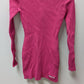 Herve Hot Pink Ribbed Sweater Mini Dress